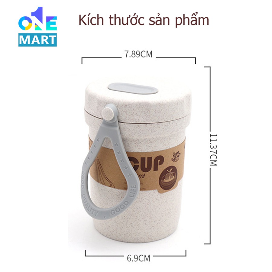 Cốc đựng canh lúa mạch nhỏ xinh dùng cho văn phòng cực tiện dụng dung tích 300ml