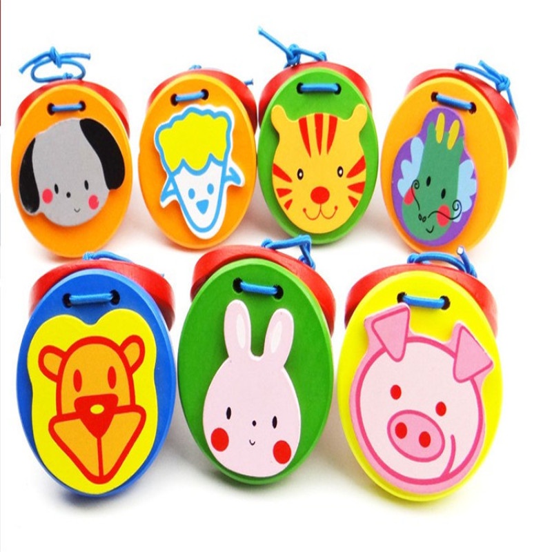Đồ Chơi Nhạc Cụ Castanet Bằng Gỗ Cho Bé