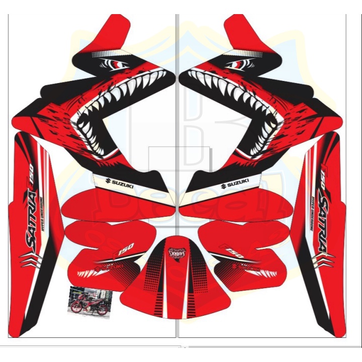 Tem trùmSatria fi cá mập đỏ đen