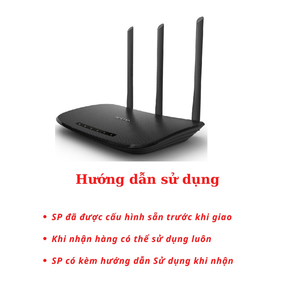 Router modem bộ phát cục phát wifi Tp link 3 Râu 450MBps Chính hãng