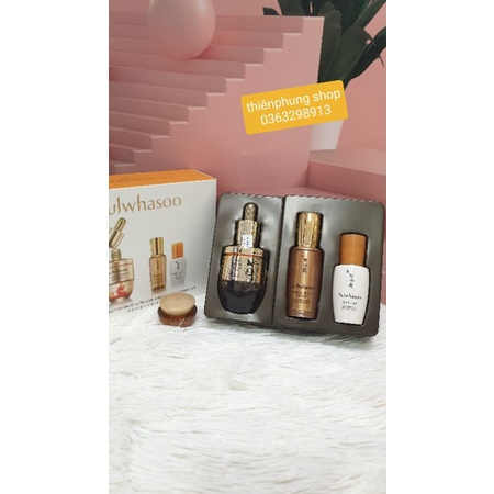 Bộ sản phẩm tinh chất nhân sâm cô đặc chống lão hóa trẻ hóa da Sulwashoo Rescuse Ginseng Ampoule