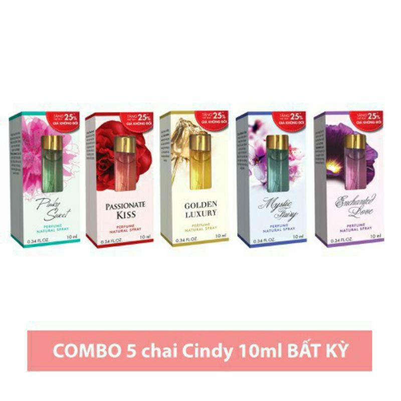 4 mùi - Nước hoa Cindy dạng xịt 10ml
