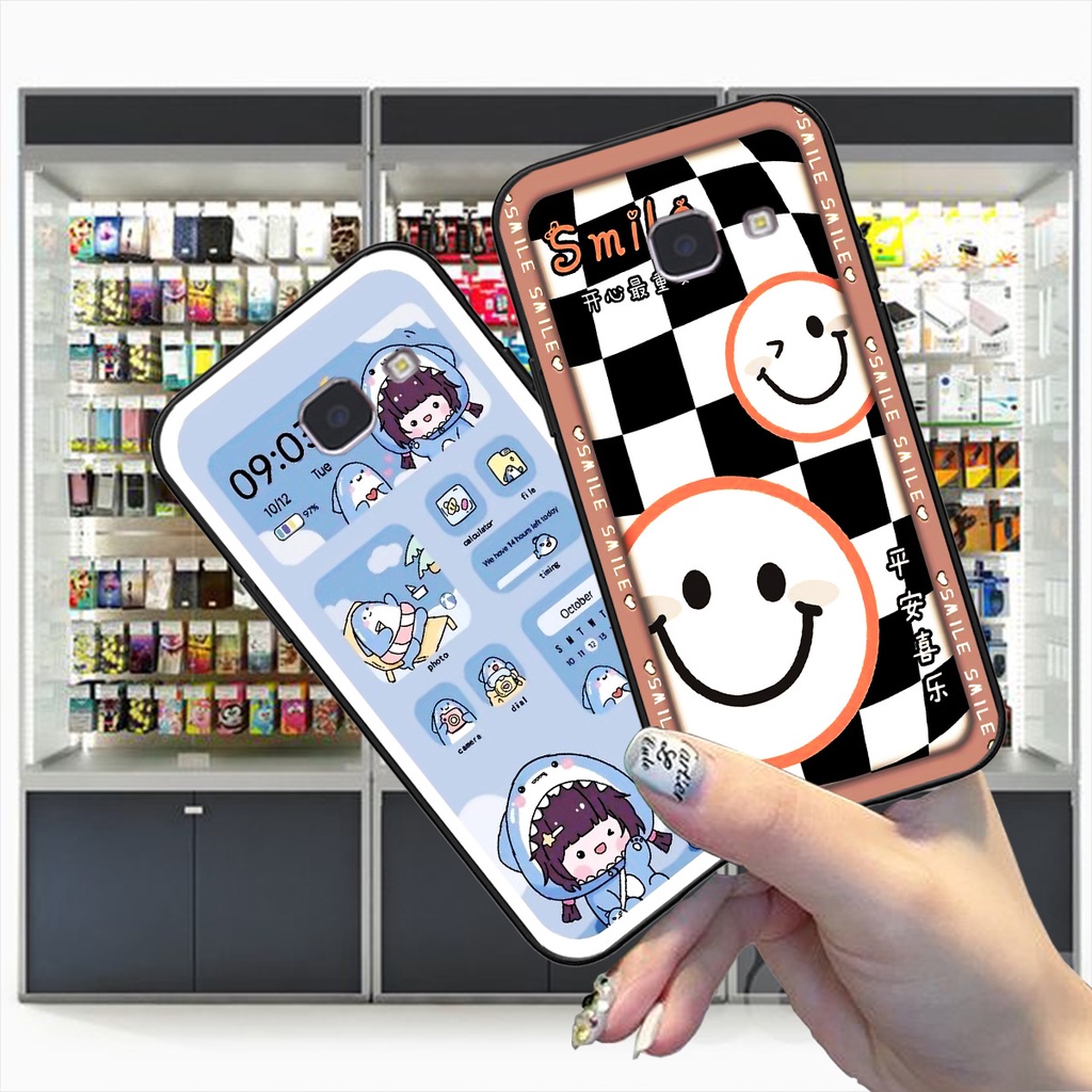 Ốp Samsung A9 Pro / C9 Pro in hình gấu caro đen trắng dễ thương siêu bền