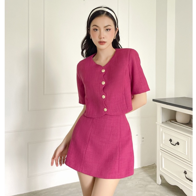 Set vải dạ cúc vàng gợn sóng , Peace House Clothing