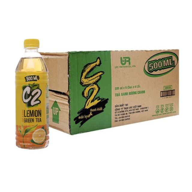 Lốc 6 chai C2 trà xanh  chai 500ml