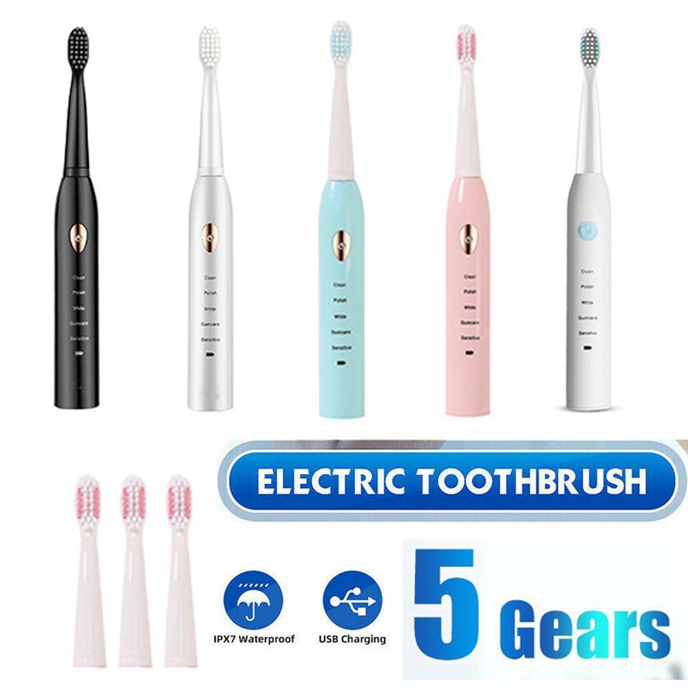 Bàn Chải Đánh Răng Điện Tử 5 Chế Độ Chống Nước IPX7 Thông Minh ​ Dụng Cụ Vệ Sinh Miệng Tự Động Chất Lượng Cao