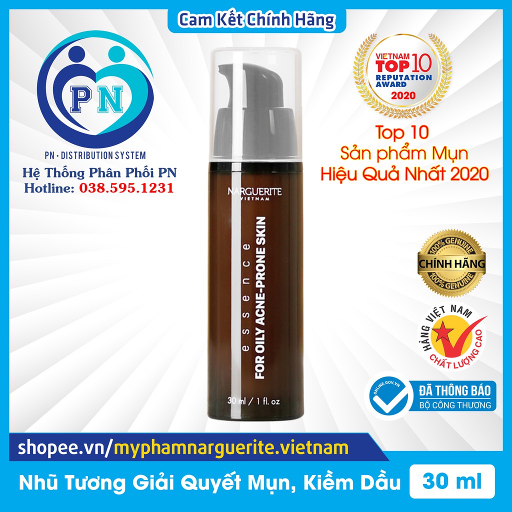 [HÀNG CHÍNH HÃNG] NHŨ TƯƠNG GIẢI QUYẾT MỤN, KIỀM DẦU NARGUERITE (30ML)