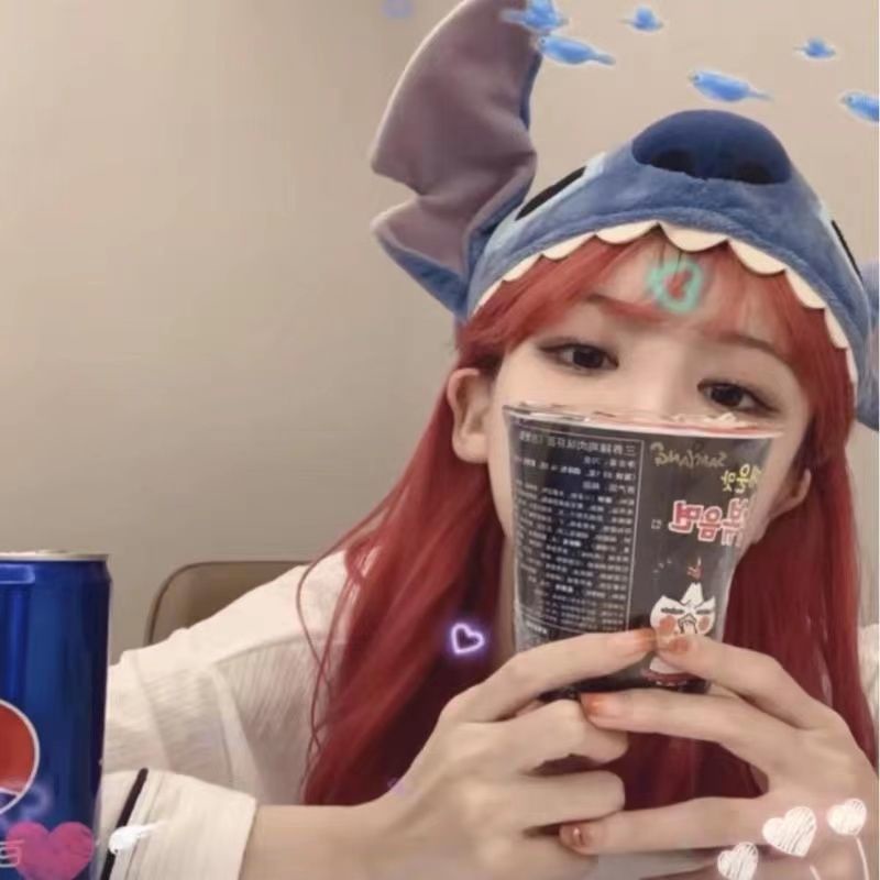 Mũ Búp Bê Stitch Nhồi Bông Dày Ba Chiều Dễ Thương Vui Nhộn Làm Quà Halloween