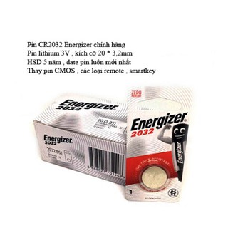 Pin CR2032 Energizer vỉ 1 viên