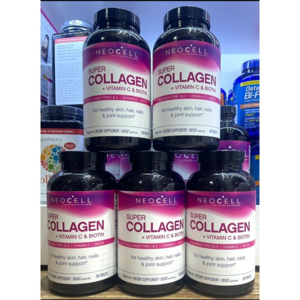 Viên uống dưỡng da Neocell Super Collagen + Vitamin C & Biotin 360 viên của Mỹ