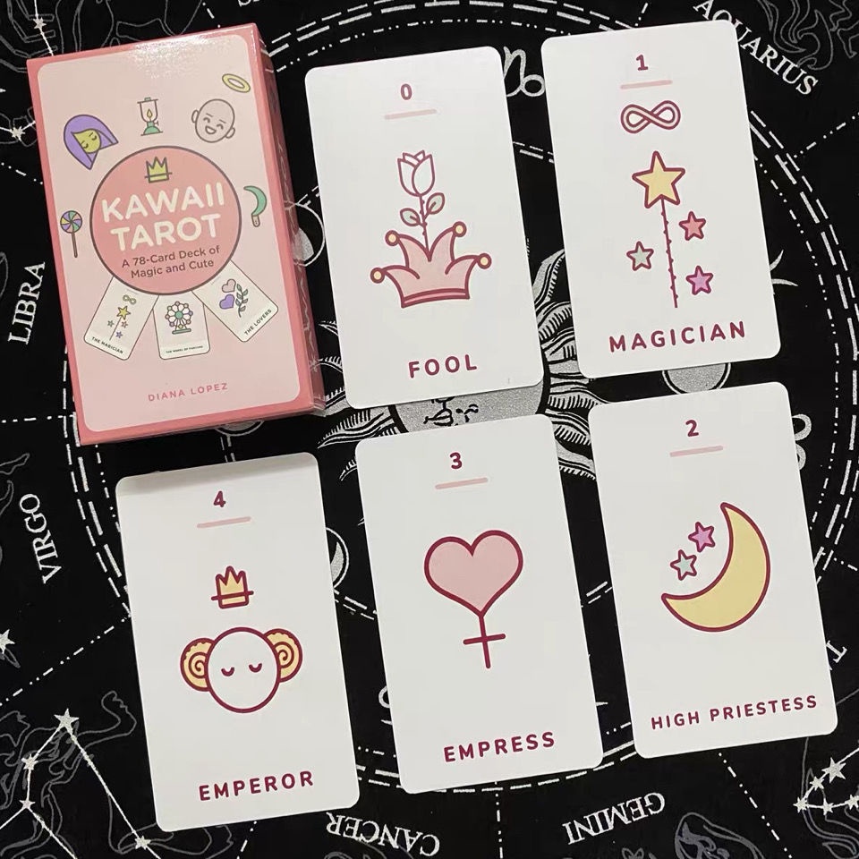 Kawaii Dễ Thương Tarot Marseille Tarot Kawaii Tarot Tiết Lộ Hướng Dẫn Trò Chơi Thẻ Tiếng Anh