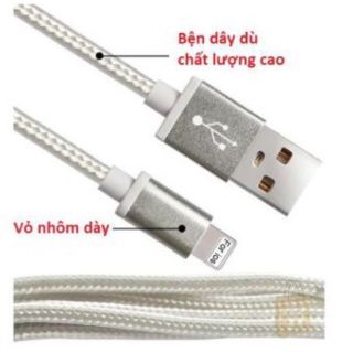 Cáp sạc iphone androi dây dù 1m4