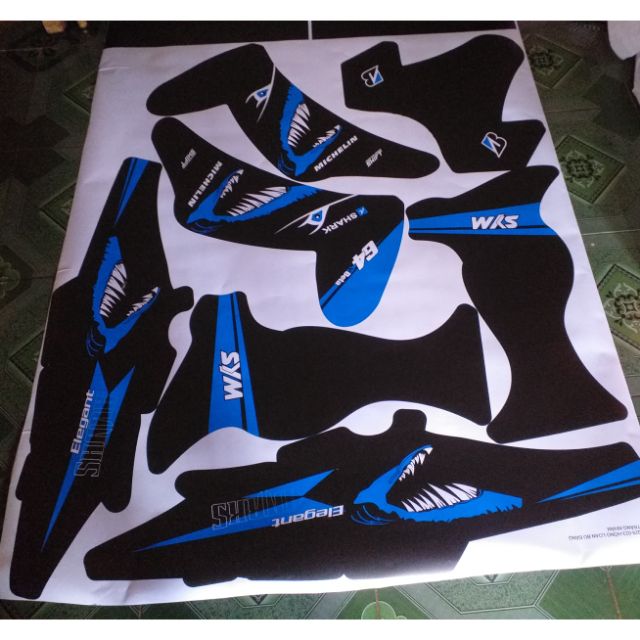 Tem trùm elegant cá mập xanh đen