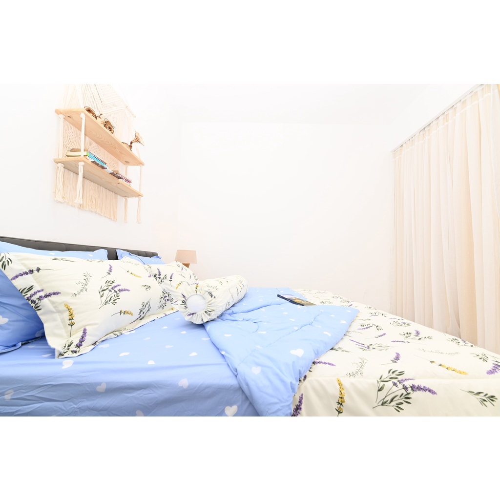 Bộ drap, áo gối kèm mền NIN Calisto - CT220010 (kèm mền chần)