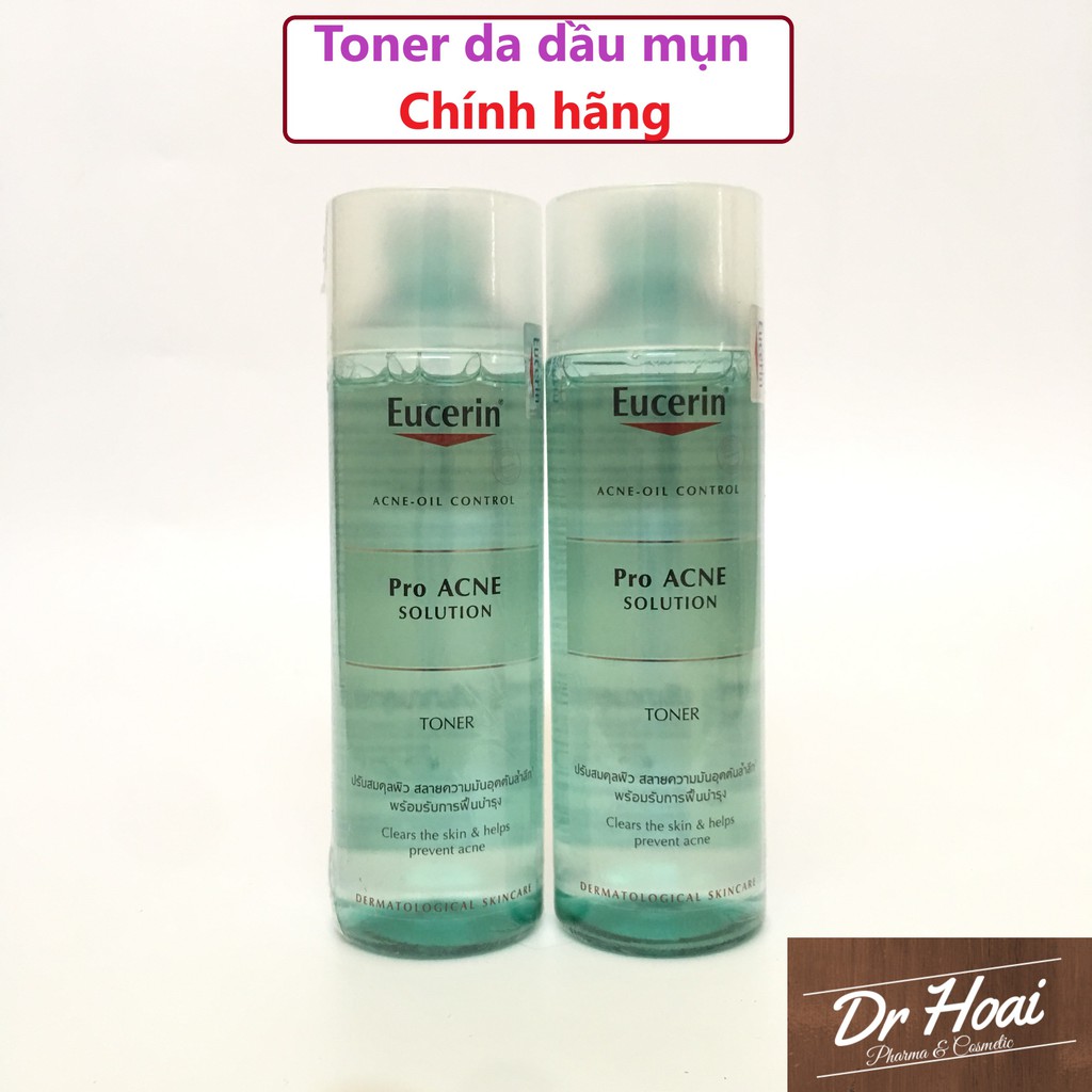 Toner EUCERIN Pro Acne Solution Toner cho Da Mụn - Nước Hoa Hồng Eucerin Proacne Cân Bằng Da Dầu Mụn 200ml