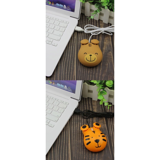 ★Trái Tim Girly★ Chuột Máy Tính Có Dây Hình Động Vật Dễ Thương