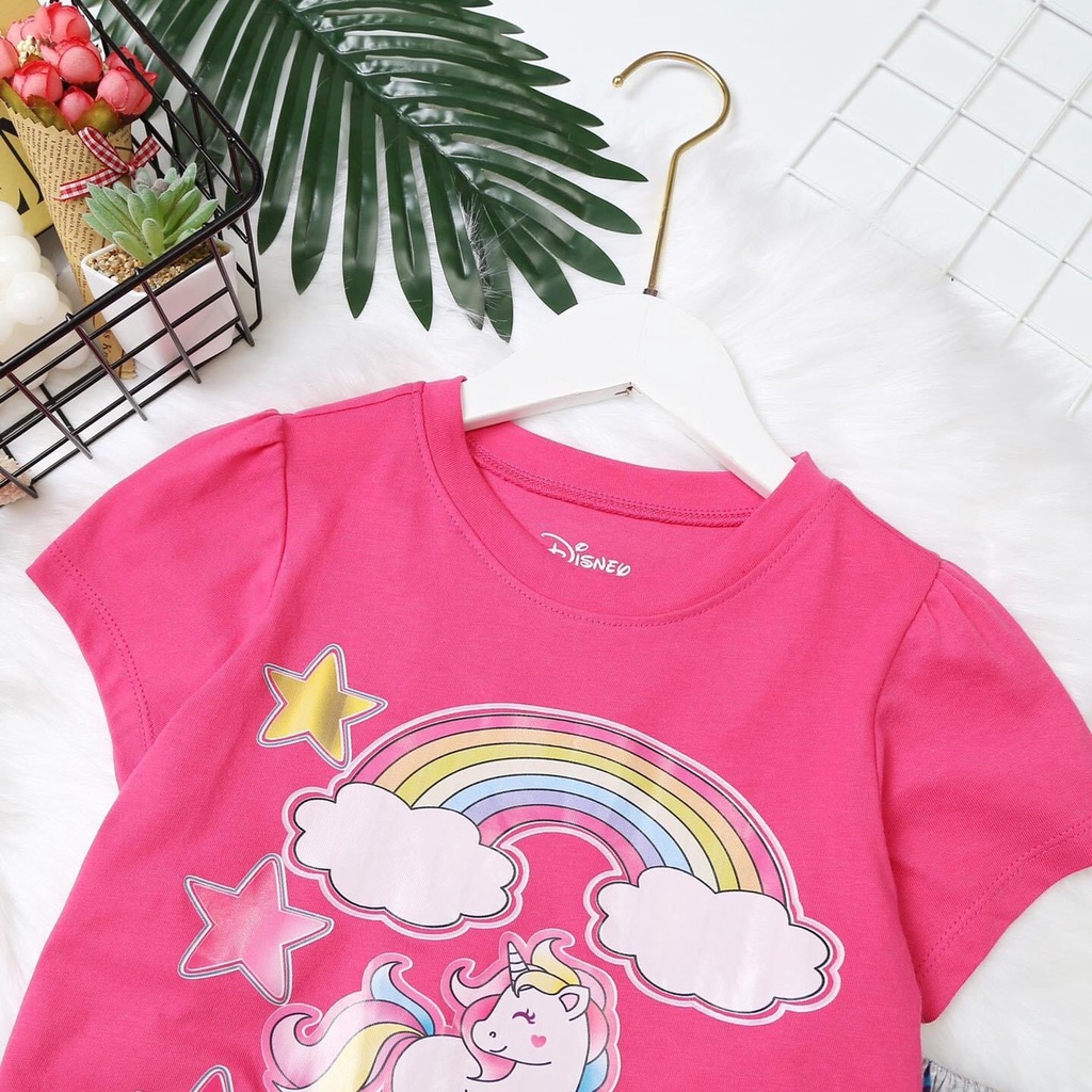 Áo Váy Bé Gái Size Đại VNXK Set Bộ Váy Áo Thun Cotton Xuất Dư Cho Bé 17-45 Kg In Công Chúa Đẹp Homie Kids