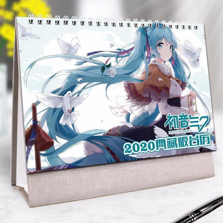 (new) (Lịch 2020) Lịch Miku Hatsune in ảnh đẹp anime chibi idols lịch để bàn