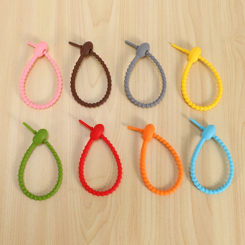 Set 40 Dây Silicone Buộc Túi Bánh Nhiều Màu Sắc Có Thể Tái Sử Dụng