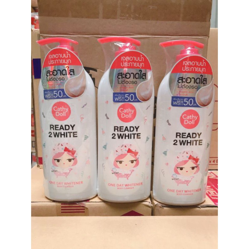 Sữa Tắm Dưỡng Trắng Da READY 2 WHITE Cathy Doll 500ml - Thái Lan