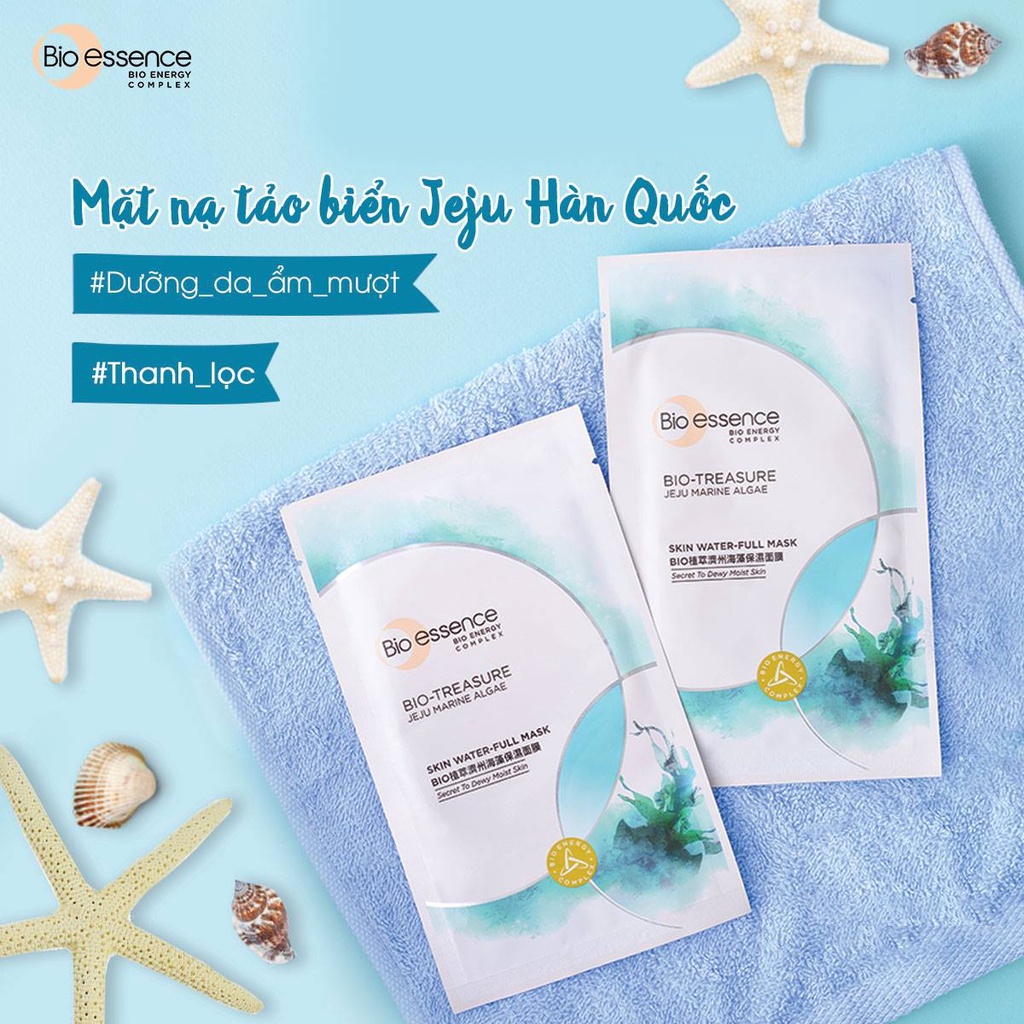 [HB Gift] Combo 10 miếng Mặt nạ tảo biển dưỡng da ẩm mượt Bio Jeju Marine Algae Bio-essence (10m x 20ml)