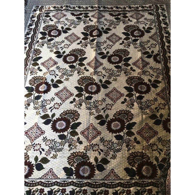 Thảm Thổ Cẩm vintage 1,8m x 2,3m hoa hướng dương
