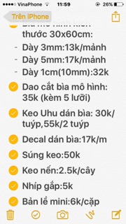 Bìa mô hình 2-4-5mm (30x60cm)