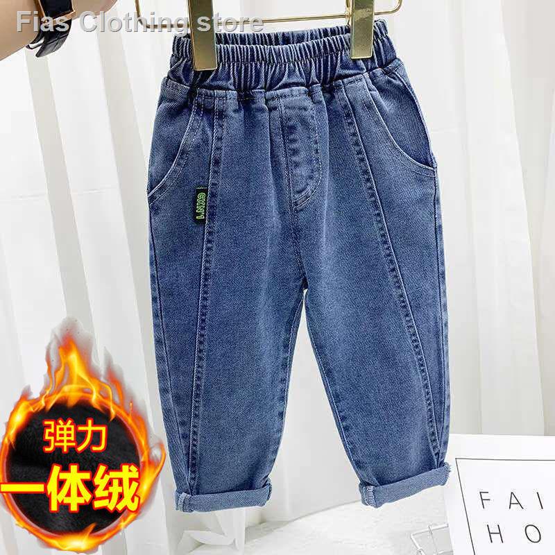 Hàng có sẵn ̅Quần jean mỏng cỡ nhỏ và trung bình phong cách phương Tây thời trang xuân thu mới năm 2021 cho bé trai