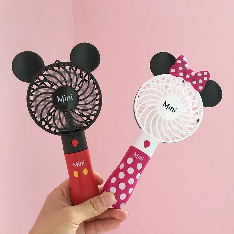 Quạt Mini Tích Điện ,Cầm Tay Mickey