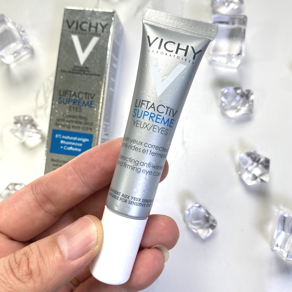 Kem Dưỡng Giúp Giảm Nếp Nhăn &amp; Săn Chắc Da Vùng Mắt Vichy LiftActiv Eyes Supreme Global Anti-Wrinkle &amp; Firming Care 15ml