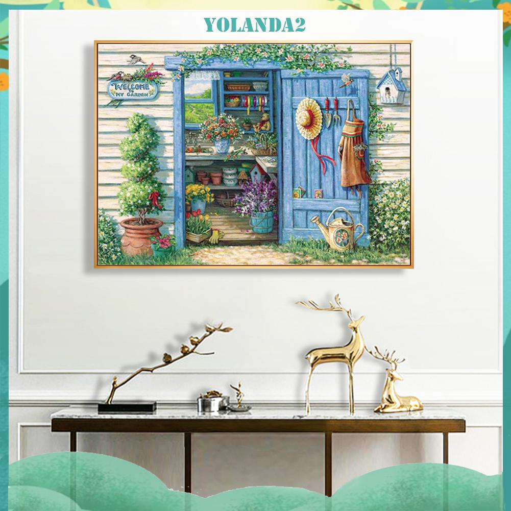 Toàn Bộ Bộ Tranh Thêu Chữ Thập Diy 11ct Hình Ngôi Nhà Hoa