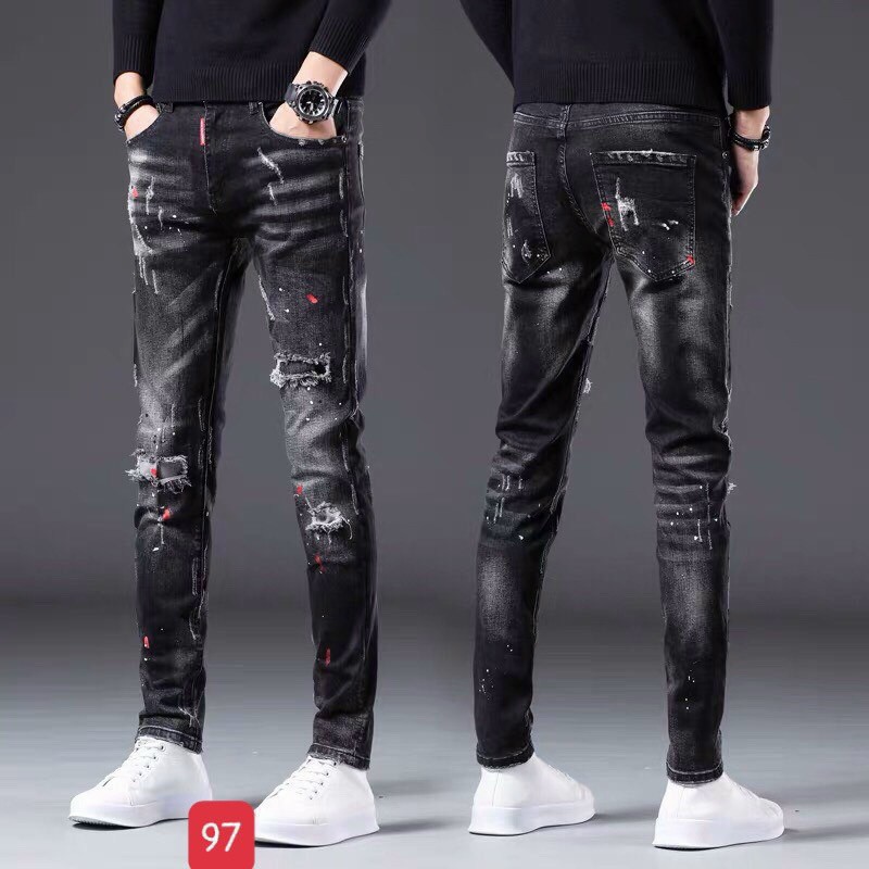 8 MẪU quần jeans dài nam Thêu cao cấp HÀN QUỐC thời trang đẹp nhất 2021 bao đẹp y hình hàng chất lượng VNXK.