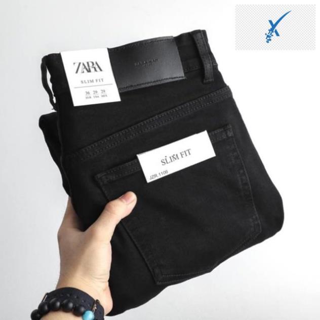 Quần Jean Nam Đen Rách Gối Chất Bò Co Dãn Siêu Bền Đẹp 🤶🤶