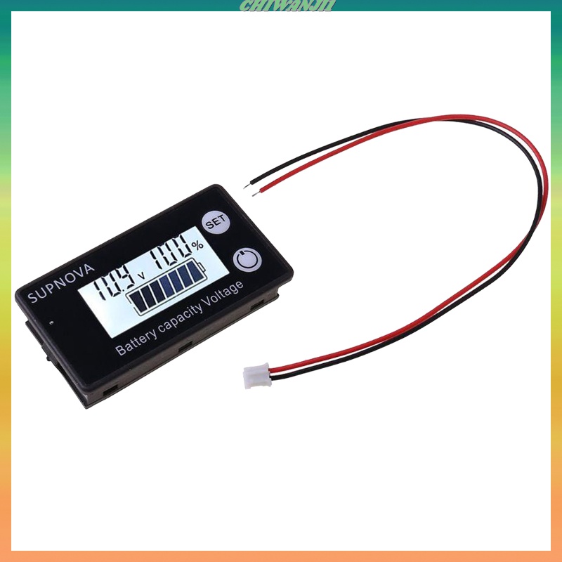 Vôn Kế Dc 8v-100v Có Màn Hình Hiển Thị Lcd Chuyên Dụng Cho Xe Mô Tô / Xe Hơi Chiwanji1