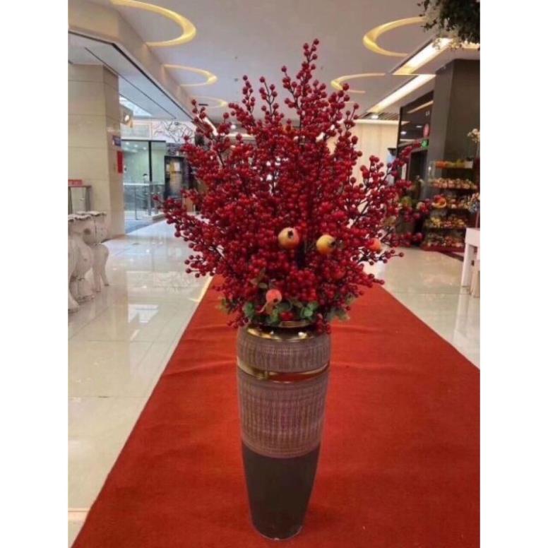 Cành đào đông  trang trí dài 100cm 12 nhánh