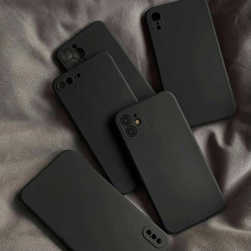 Ốp Điện Thoại tpu Mềm Nhám Màu Đen Chống Rơi Cho iphone 15 14 13 12 11 pro max 12 mini 6 6s 7 8 plus x xr xs max 5 se 2020