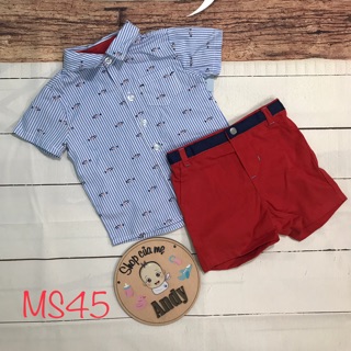Set áo sơ mi-vest kèm quần bé trai Carter’s xách tay Mỹ auth