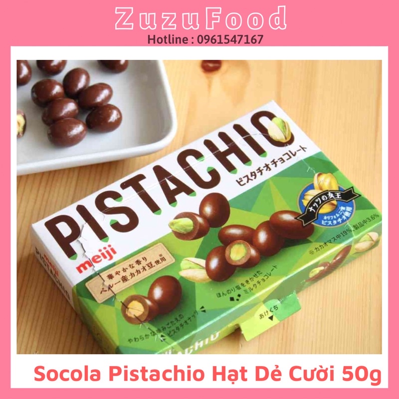 [FREE SHIP] Chocolate Meiji Pistachio Hạt Dẻ Cười Bọc Socola 50g