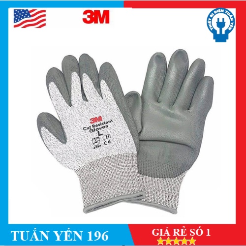 Găng Tay Chống Cắt Cấp Độ 1 3M (Size L) - Xám