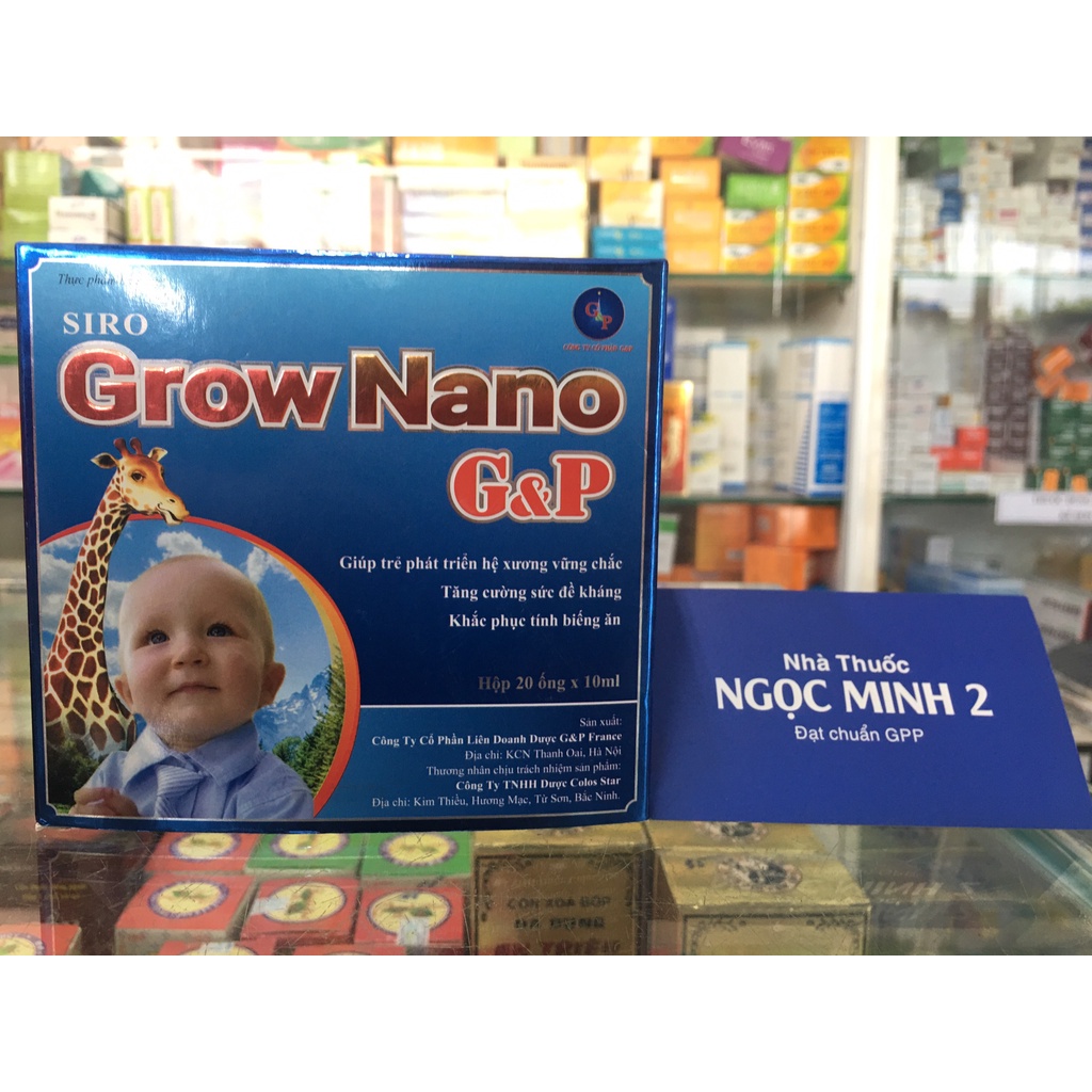 Siro Grow Nano G&P giúp trẻ phát triển hệ xương vững chắc tăng cường sức đề kháng khắc phục tính biếng ăn