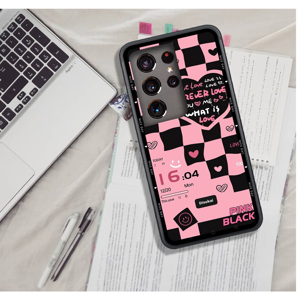 Ốp Lưng Samsung S21 - S21 PLUS - S21 ULTA - S21 FE , In Hình &quot;Black Heart&quot; Phong Cách Đẹp.