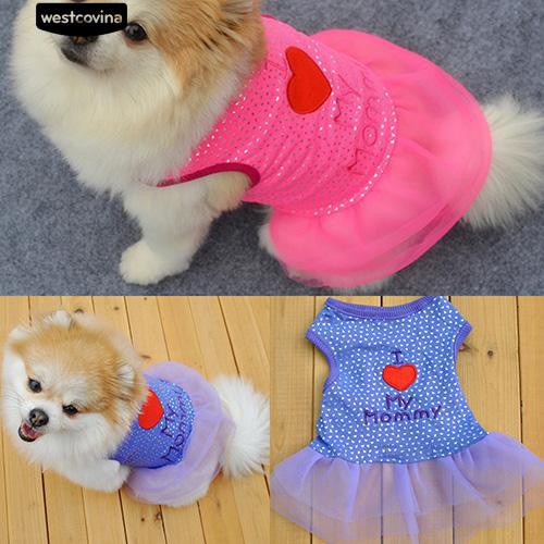 Áo Mặc Thêu Hình Trái Tim Cho Thú Cưng