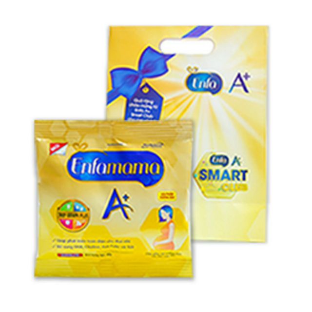 (Tặng sổ hướng dẫn dinh dưỡng cho thai kì) Sữa Bột Mead Johnson Enfamama A+ Vanilla (50g) gói dùng thử