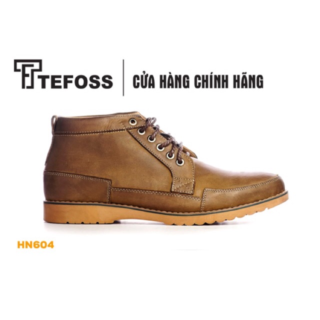 Giày nam da bò thật cổ lửng TEFOSS HN604 cực ngầu