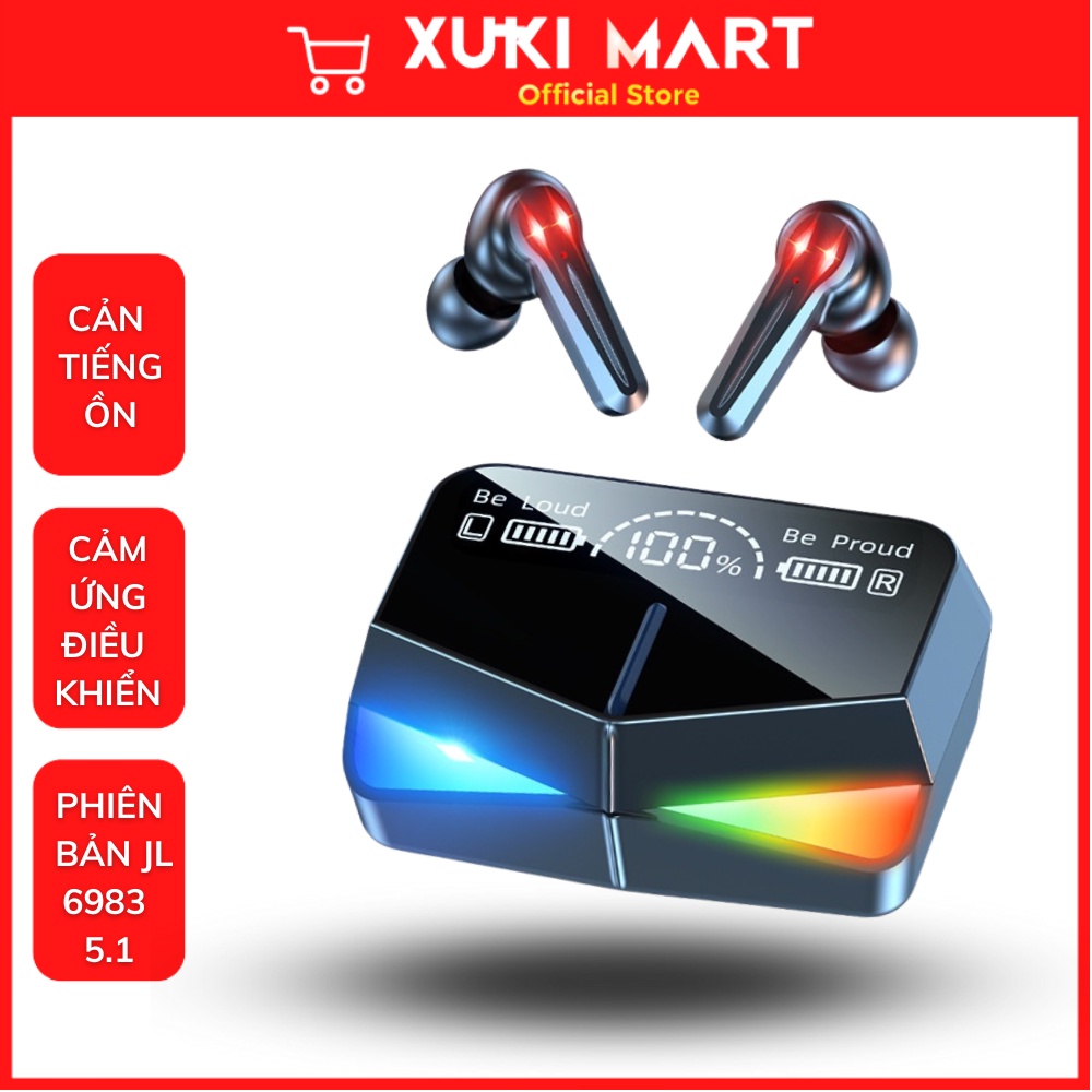 Tai Nghe Bluetooth Không Dây XSmart M28 Âm thanh Siêu Hay, Pin Trâu, Màn Hình LED RGB Cực Đẹp, Micro Lọc Âm, Cảm Ứng Một