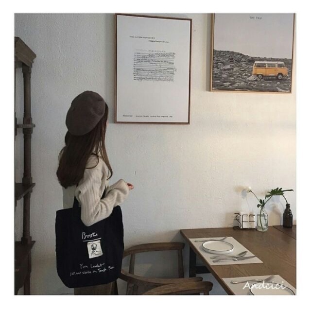 TÚI TOTE VẢI STYLE HÀN QUỐC - TÚI VẢI TRẮNG ULZZANG “books'