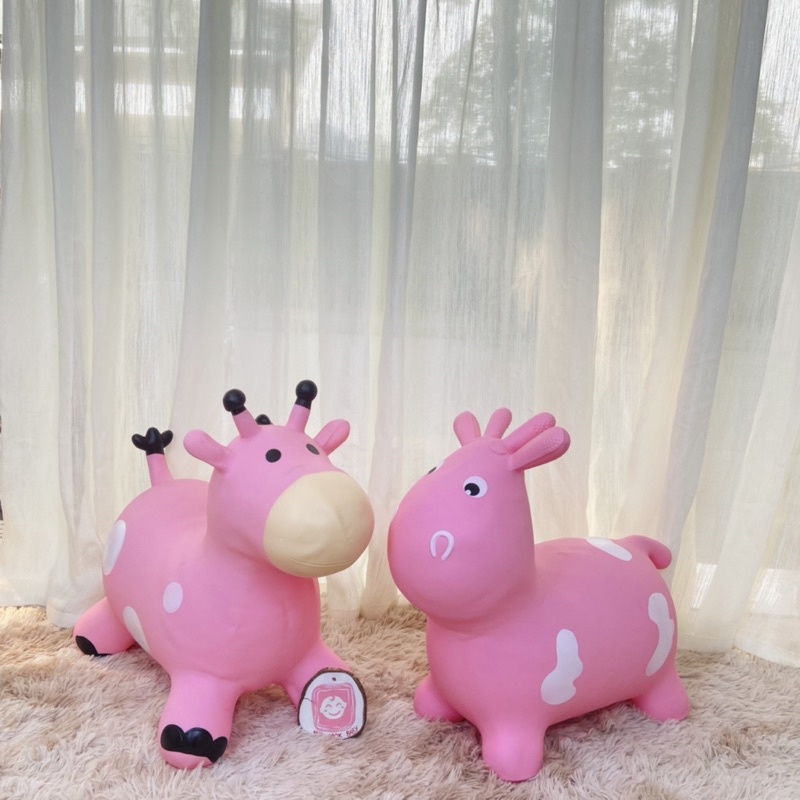 Thú nhún cho bé bơm hơi toys house cao cấp, thú cao su an toàn, bảo hành 1 năm