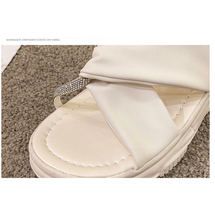 Dép Sandal Đế Dày 4.5cm Thời Trang Đi Biển Cho Nữ