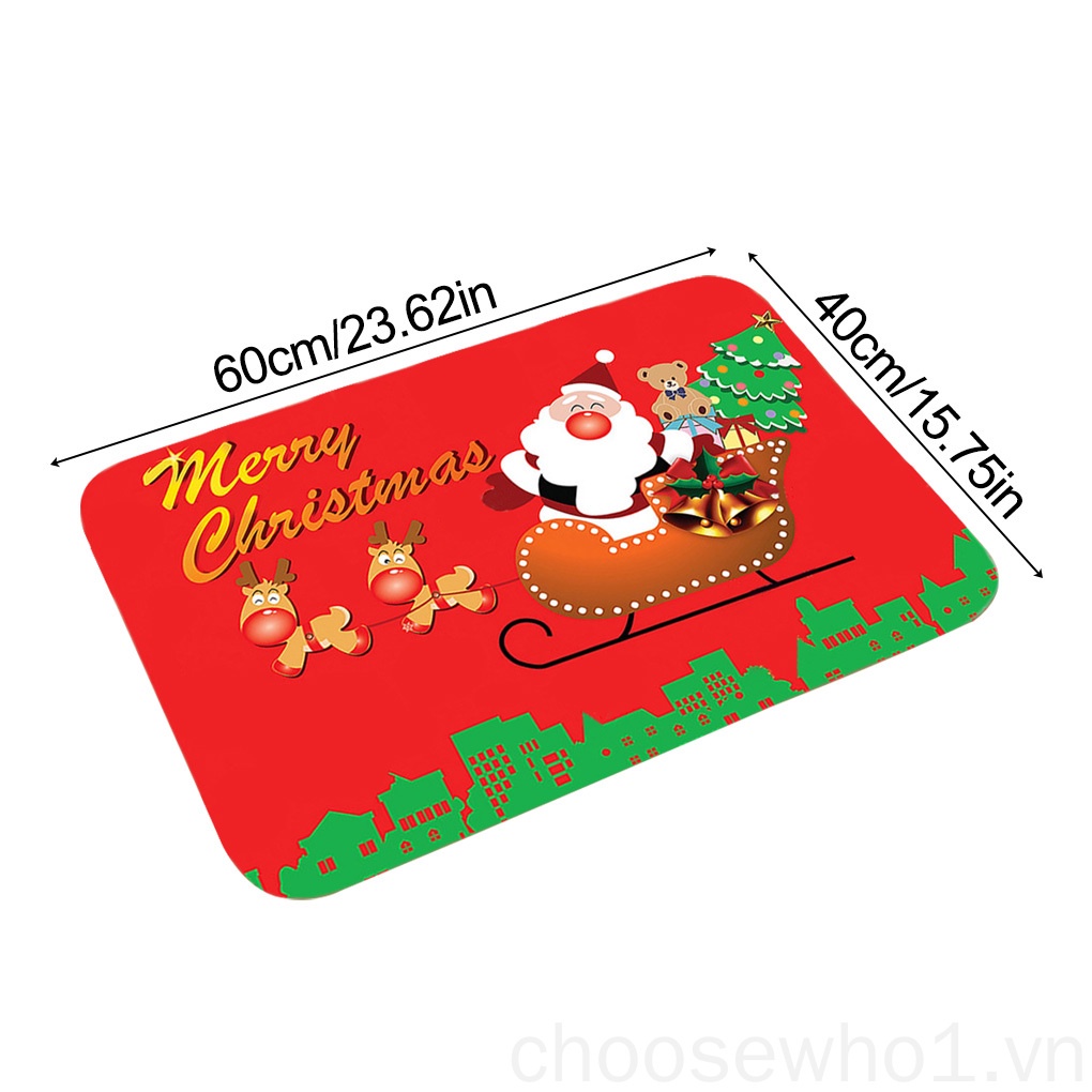 Tấm thảm chùi chân họa tiết ông già noel dễ thương bắt mắt