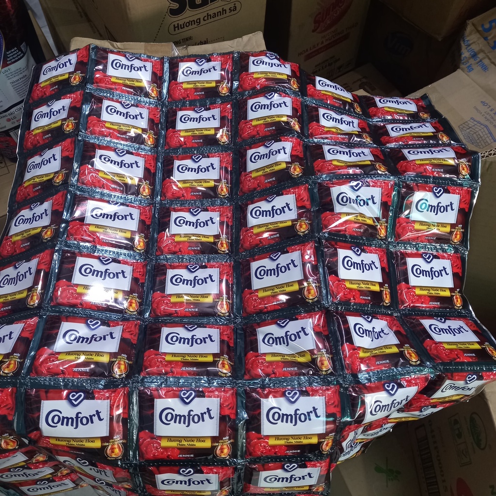 Nước xả vải Comfort hương nước hoa Jennie 1 dây 10 gói